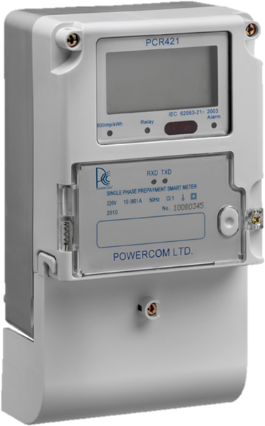 Single Phase Smart Electricity Meter - Smart Electricity Meter Png (394x613), Png Download