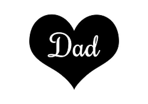 Dad In Heart Bookami® Silhouette Book Folding On Bookami® - Dad With A Heart Png (500x500), Png Download