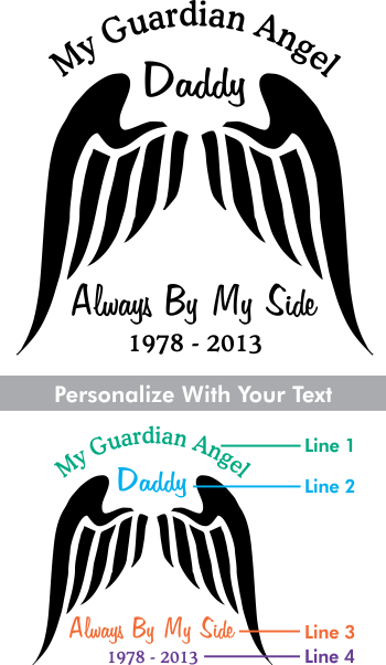 Guardian Angel Style - Decal (350x602), Png Download