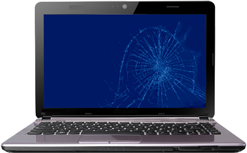 Clipart Free Library Collection Of High Quality Free - Cracked Laptop Screen Png (485x321), Png Download