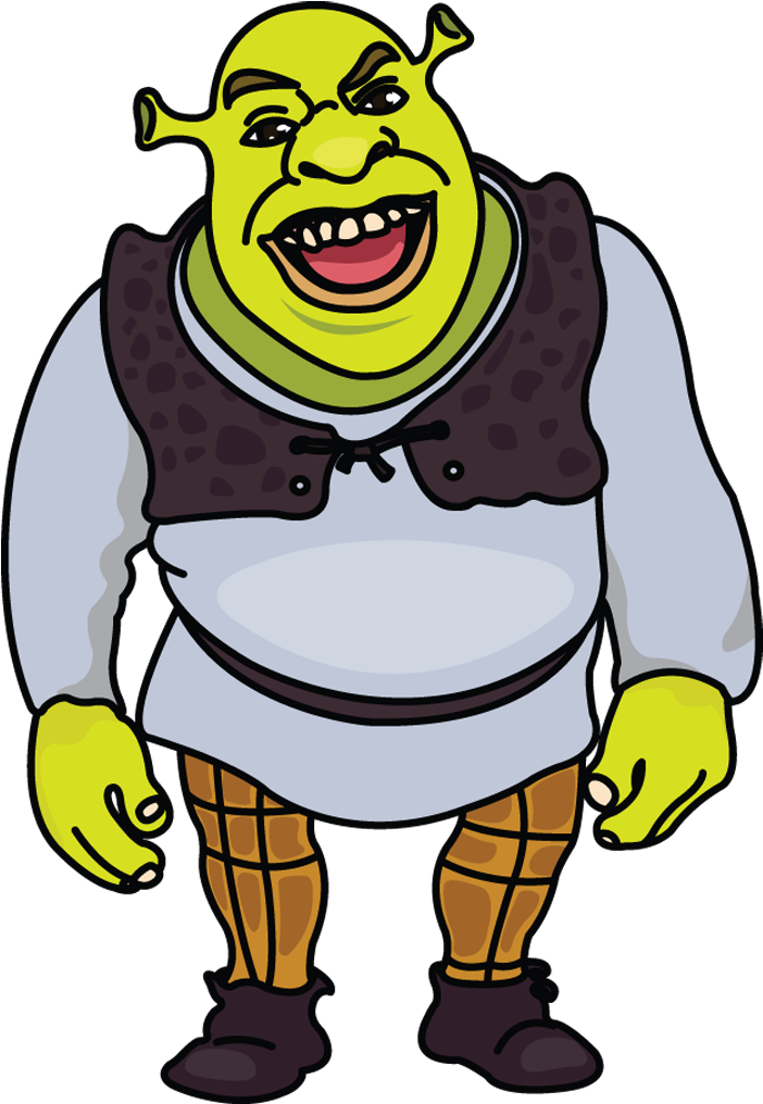 How To Draw Sshrek Step By Http - Shrek Drawing Easy (720x1280), Png Download