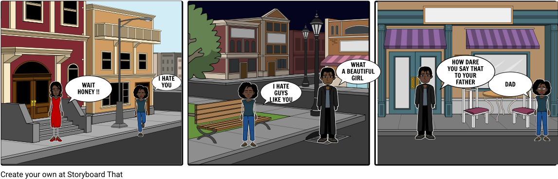 Mom And Dad - Storyboard (1164x385), Png Download