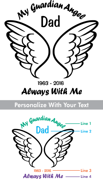 Guardian Angel Style - Decal (350x605), Png Download