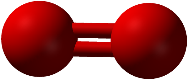 Oxygen Molecule Png - Oxygen Molecule (602x257), Png Download