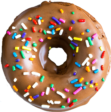 Chocolate Sprinkle Donut - Doughnut (426x639), Png Download