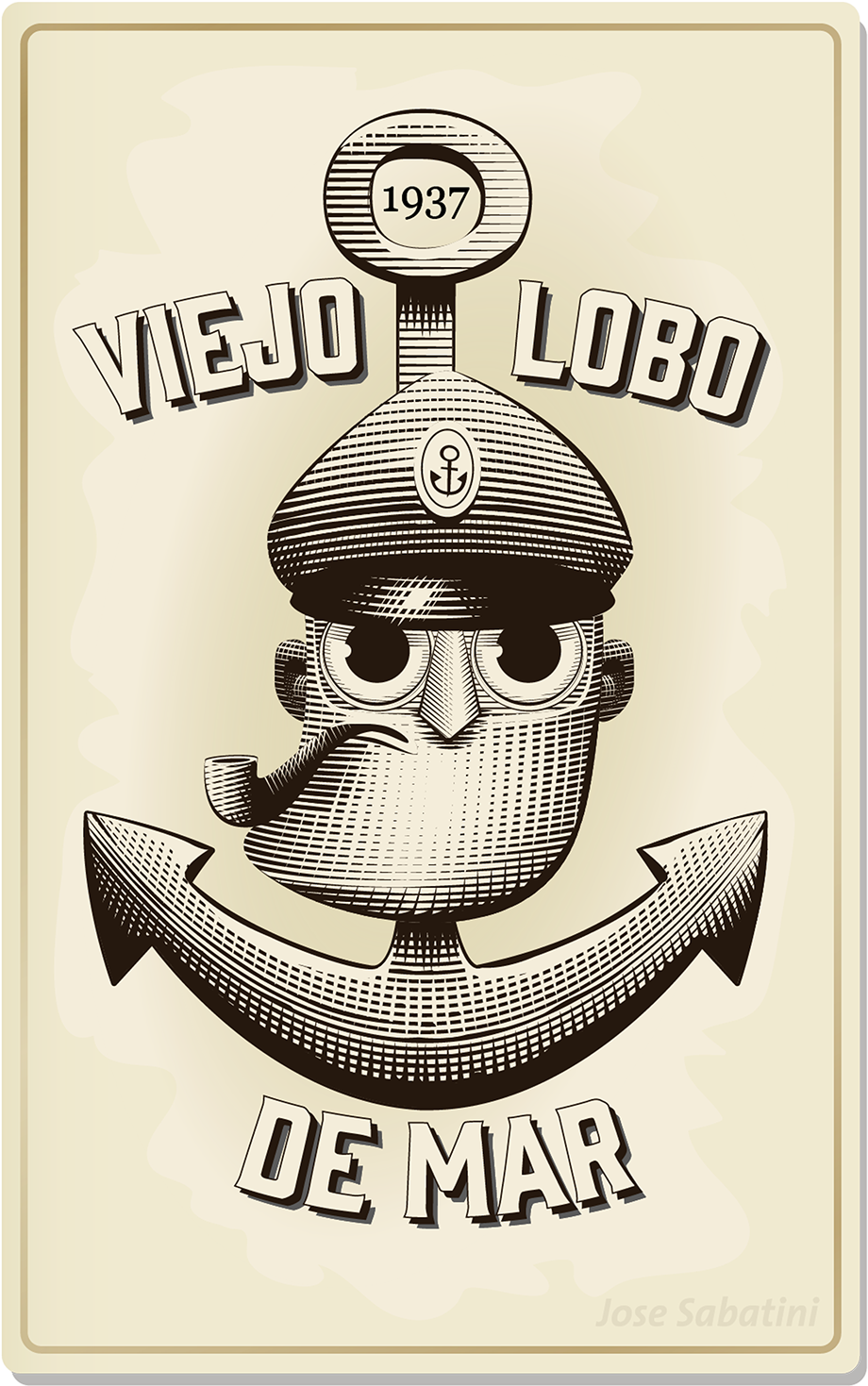 Logo Viejo Lobo De Mar (1200x1476), Png Download