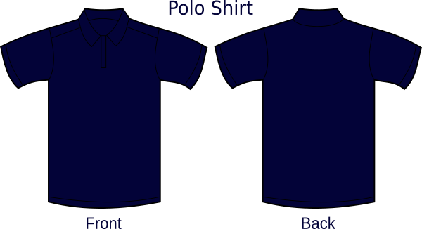 Small - Navy Blue Polo T Shirt Template (600x326), Png Download