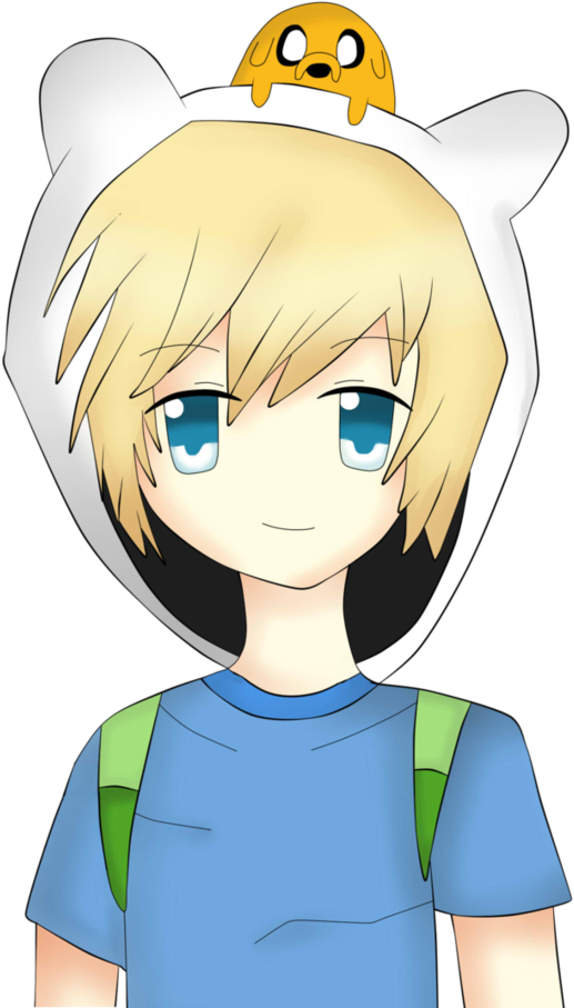 Clipart Royalty Free Tiny Jake And The By Kawaiigirl - Anime Finn The Human (762x1048), Png Download