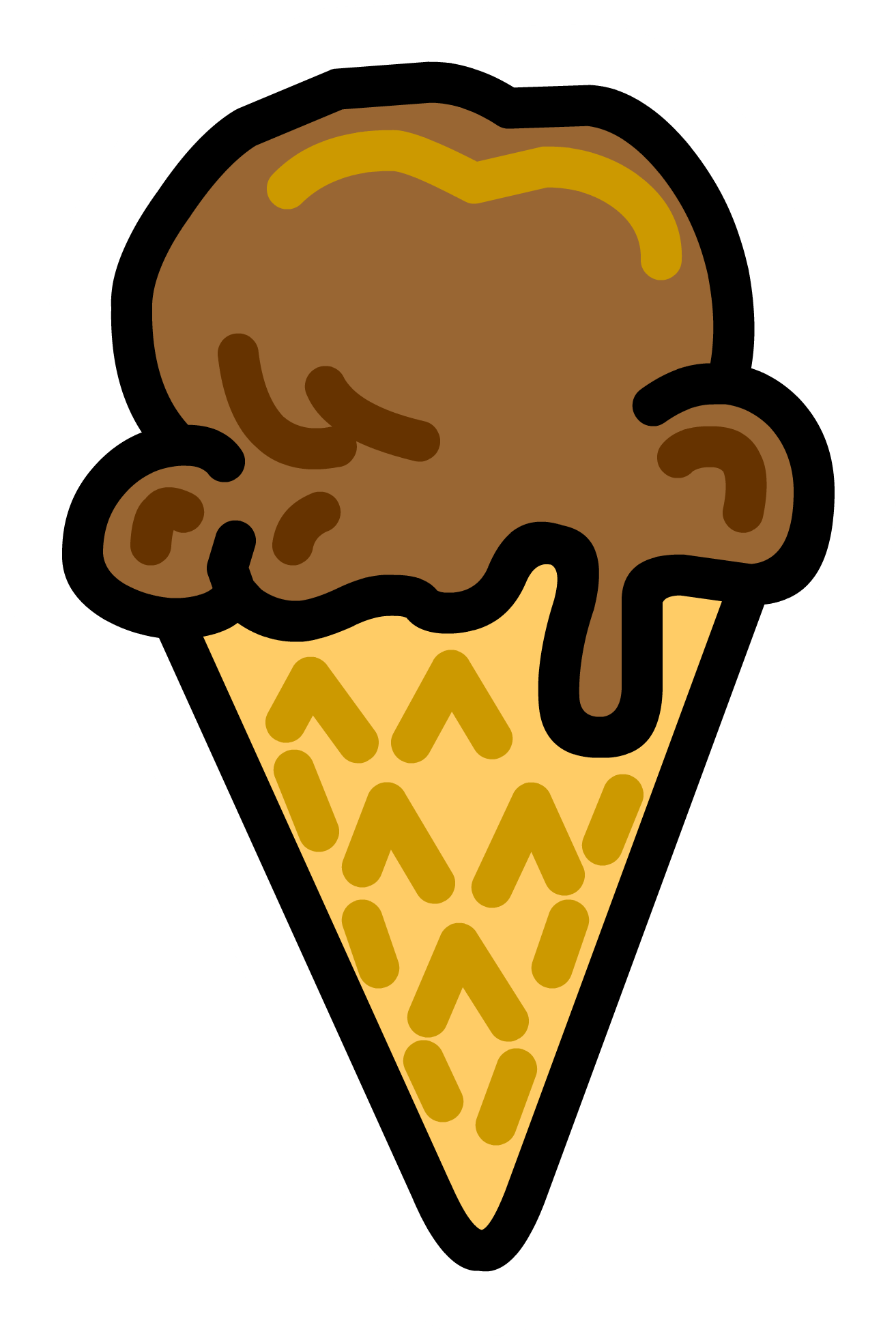 Icecream Cone Pin - Club Penguin Pins Png (1313x1958), Png Download