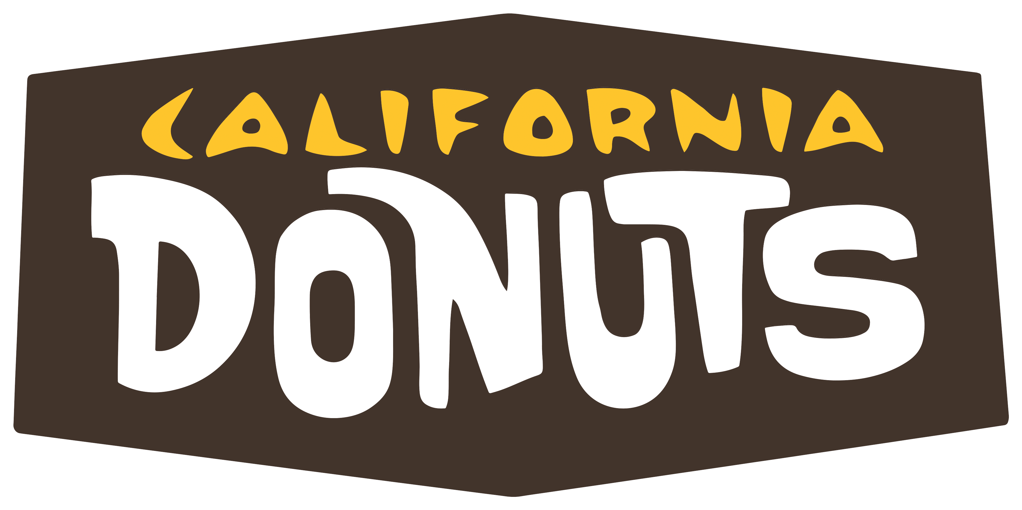 Donuts Clipart Donut Tumblr - California Donuts Logo (3604x1825), Png Download
