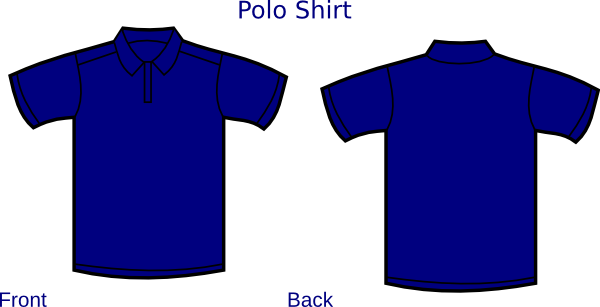 Dark Blue Polo Shirt Tempalte Svg Clip Arts 600 X 307 (600x307), Png Download