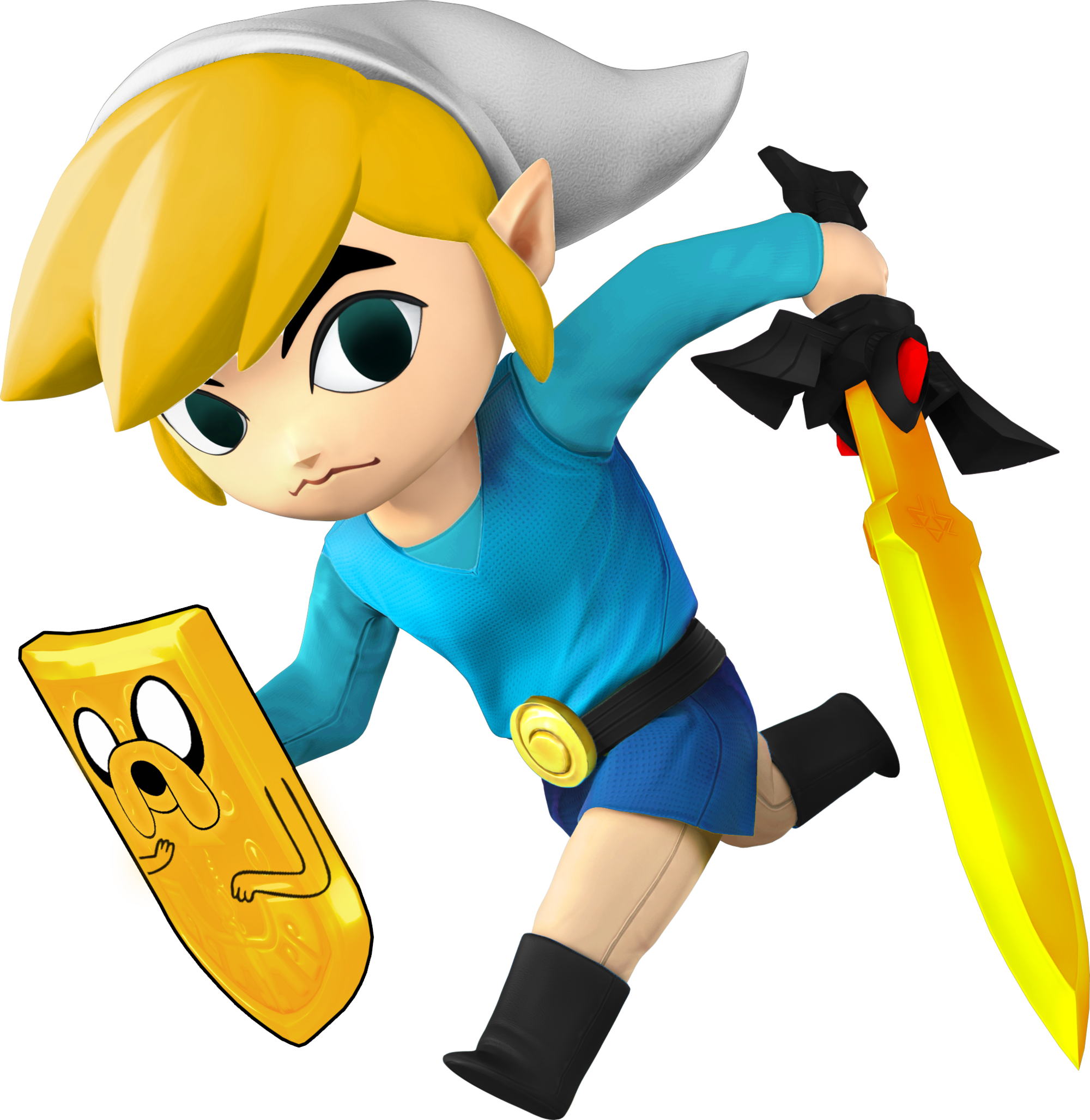 Toon Link Finn - Ssbm Zelda Palette 04 (2000x2055), Png Download