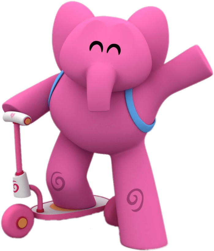 Elly Riding Scooter Png - Pocoyo Png (1200x1200), Png Download