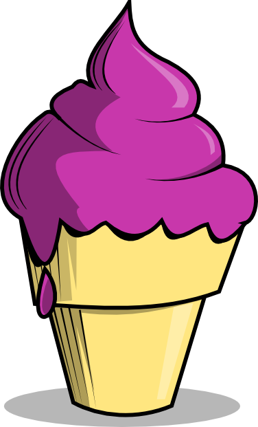 Violet Clipart Ice Cream - Violet Ice Cream Clipart (376x621), Png Download