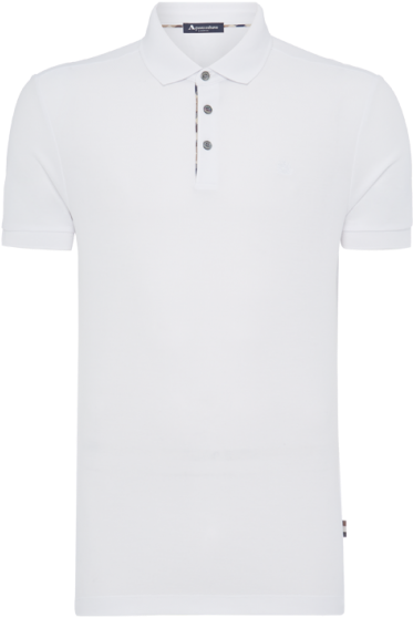 Hillington Short Sleeve Placket Polo Hillington Short - Maglia Bianca Da Personalizzare (460x611), Png Download