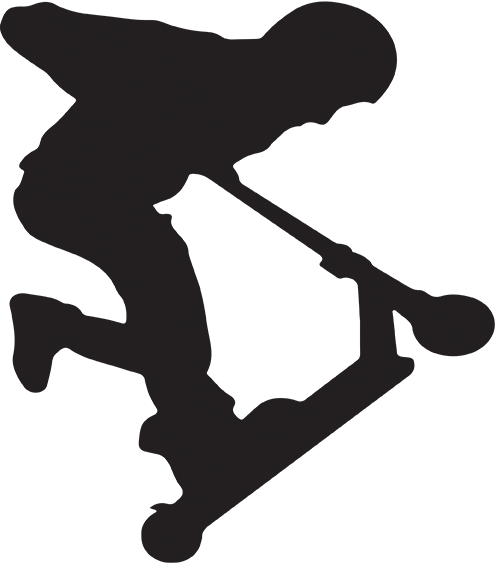 Scooter Clipart Stunt - Scooter Freestyle Logo (495x563), Png Download