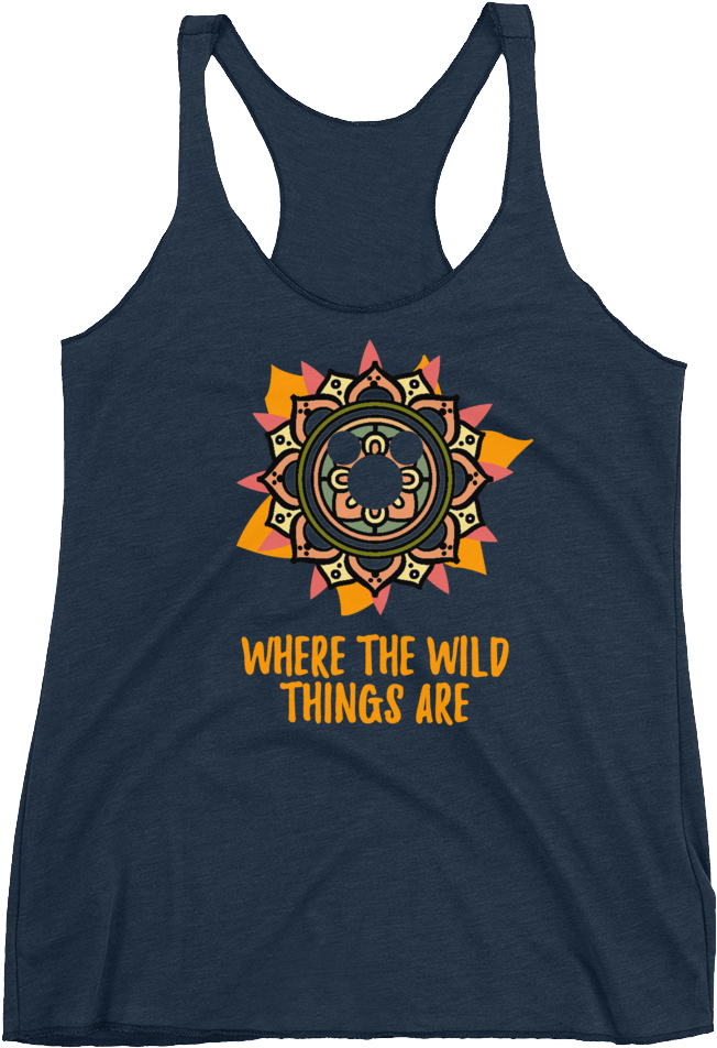 Where The Wild Things Are Women's Racerback - Clark And Addison - Wrigley Field - Chicago Cubs - (1000x1000), Png Download