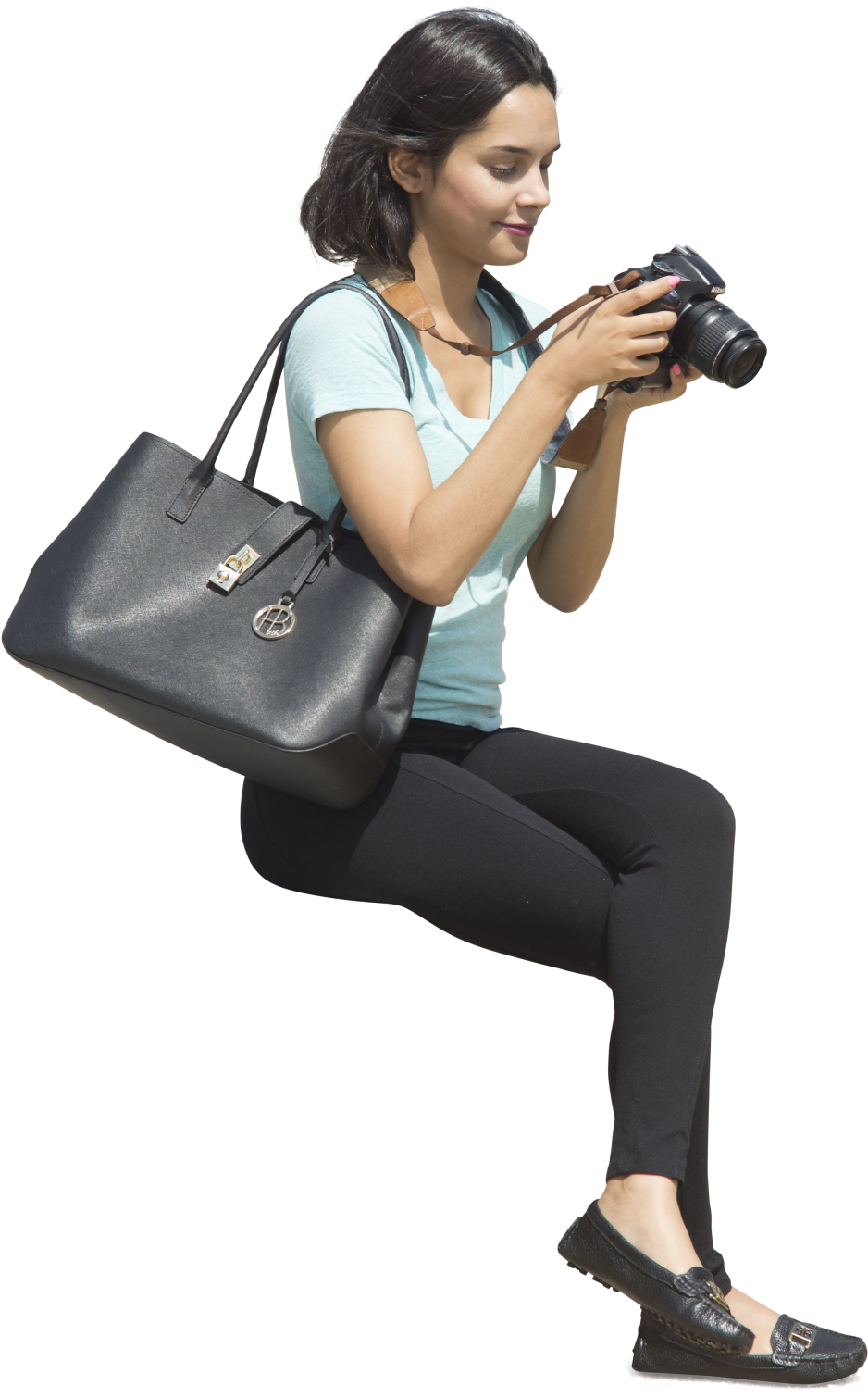 Cut Out Woman Camera Photo Lady Sitting Image By Www - Woman Sitting Cutout (1113x1600), Png Download