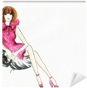 Woman Portrait - Art Print: Ismagilova's Woman Portrait .abstract Watercolor, (400x400), Png Download