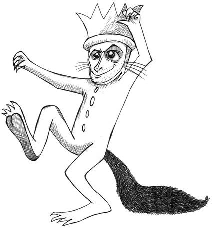 My Own Version Of Jim Moriarty As Max From Where The - Line Art (451x640), Png Download