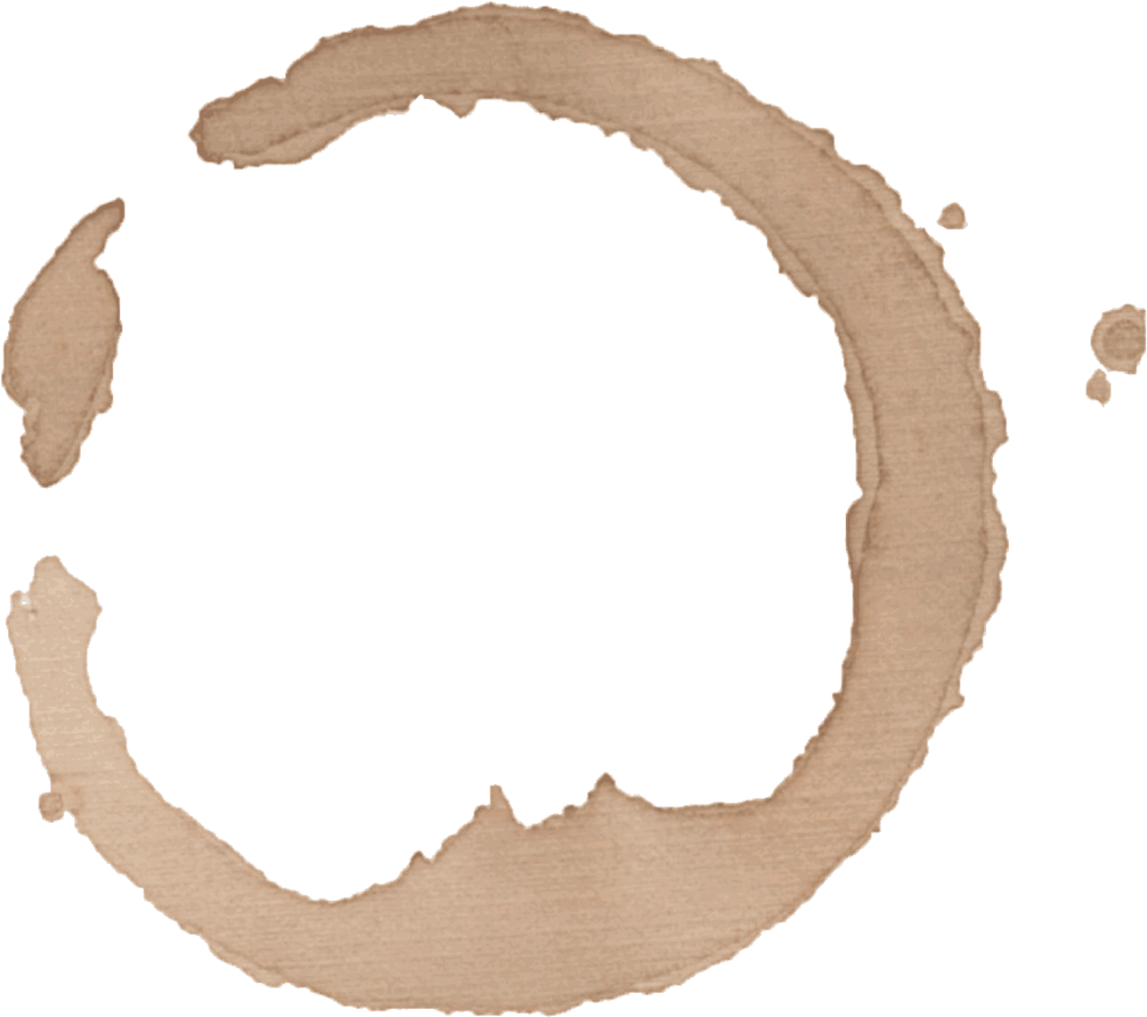 Handmade Coffee Cup Stains - Clip Art (1400x1400), Png Download