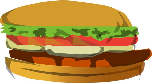 Bad - Bad Hamburger Clipart (600x326), Png Download