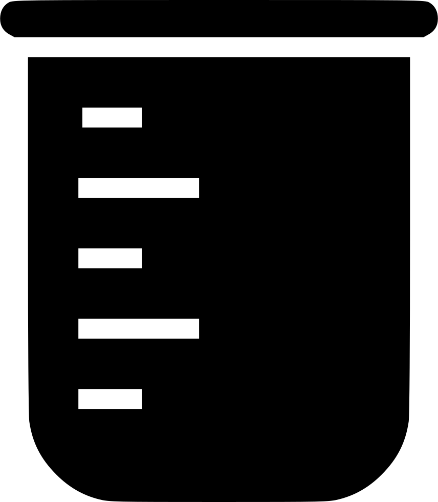 Measuring Beaker Test Tube Flask Laboratory Glass Svg - Beaker (856x980), Png Download