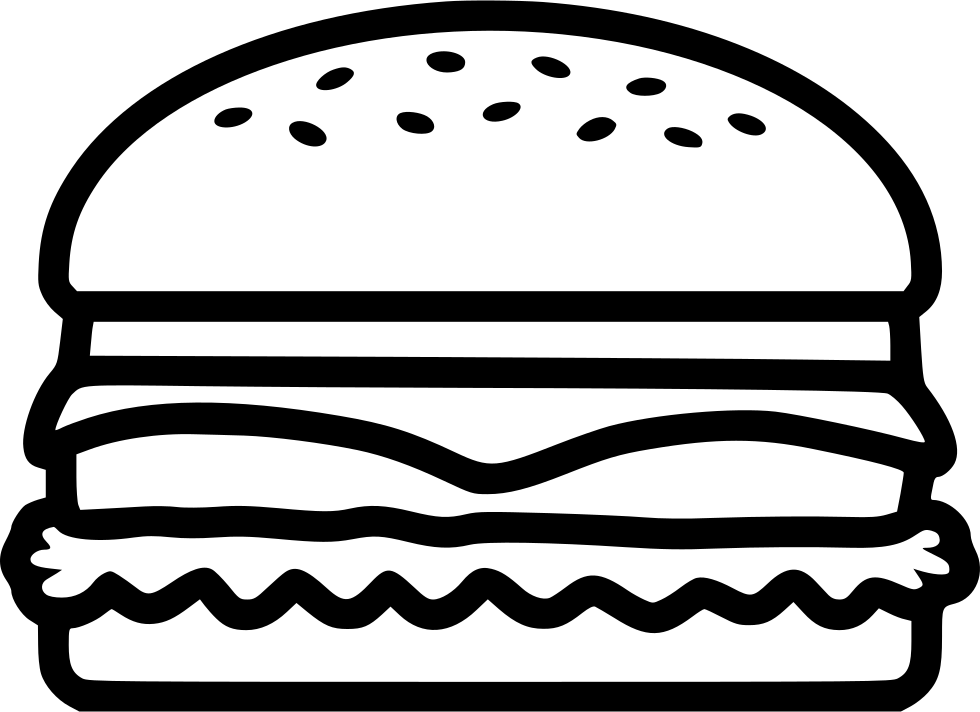Cheeseburger Comments - Cheeseburger Silhouette (980x712), Png Download