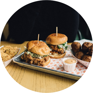 Sunset Fried Chicken - Bun (380x380), Png Download