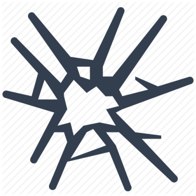 Broken, Glass, Safety, Security, Shattered, Thief, - Icon (400x400), Png Download