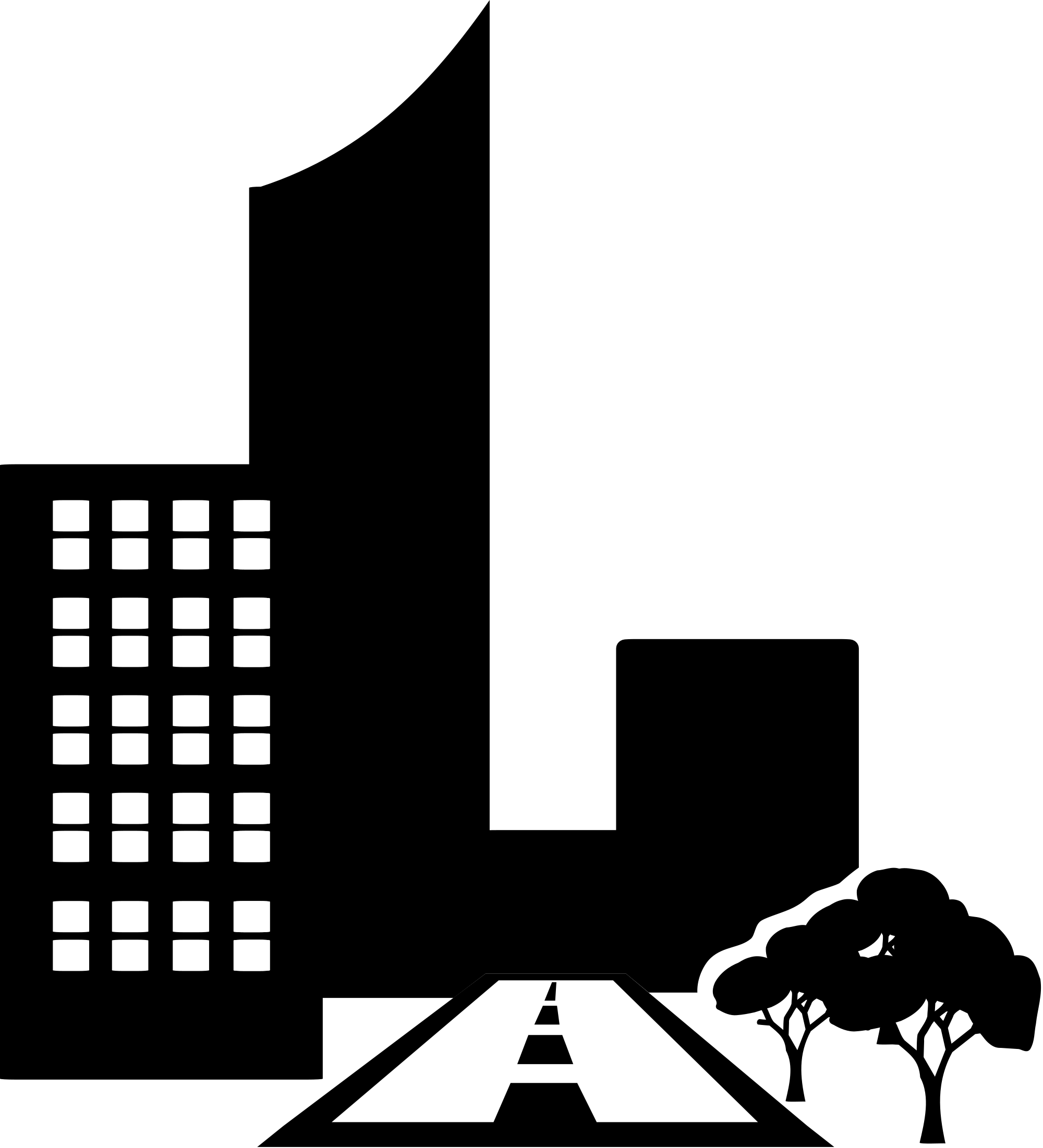 Open - Piktogramm City (2000x2202), Png Download