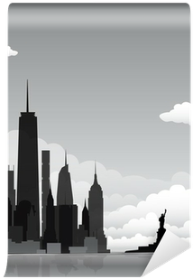 New York Skyline City Silhouette Wall Mural • Pixers® - New York City (400x400), Png Download