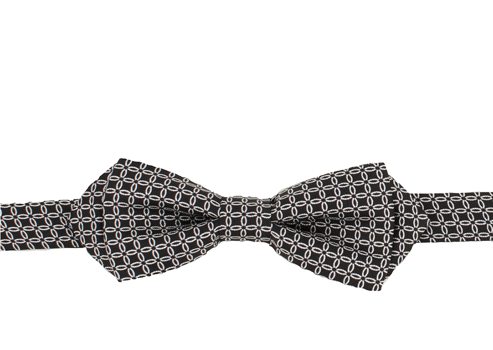Black & White Micro Geometric Design Bow Tie - Polka Dot (1000x1000), Png Download