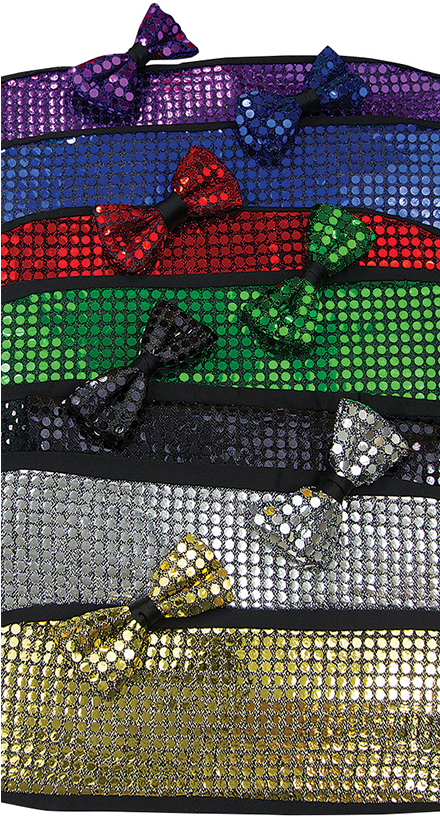 Sequin Bowtie Cummerbund - Webbing (700x820), Png Download