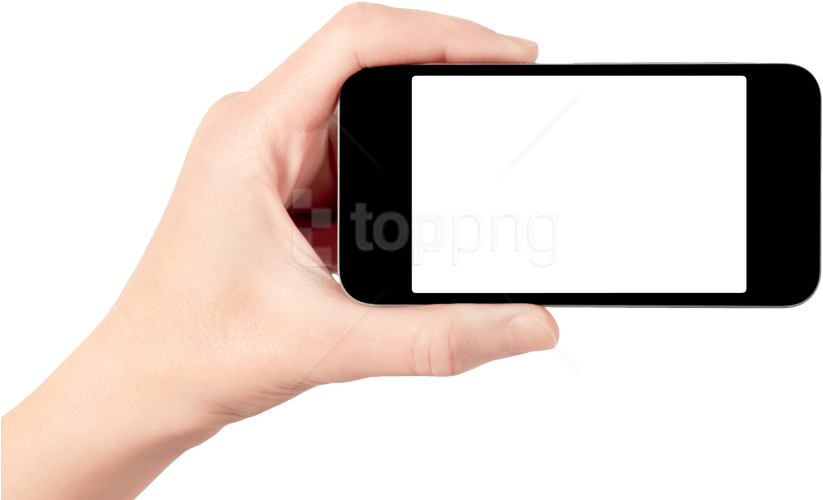 Free Png Hand Holding Smartphone Png Images Transparent - Hand In Mobile Png (851x520), Png Download