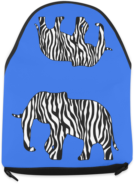 Zebraphant Elephant With Zebra Stripes Black White - Zebra (800x800), Png Download