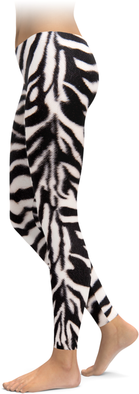 Zebra Stripes Leggings - Leggings (740x895), Png Download