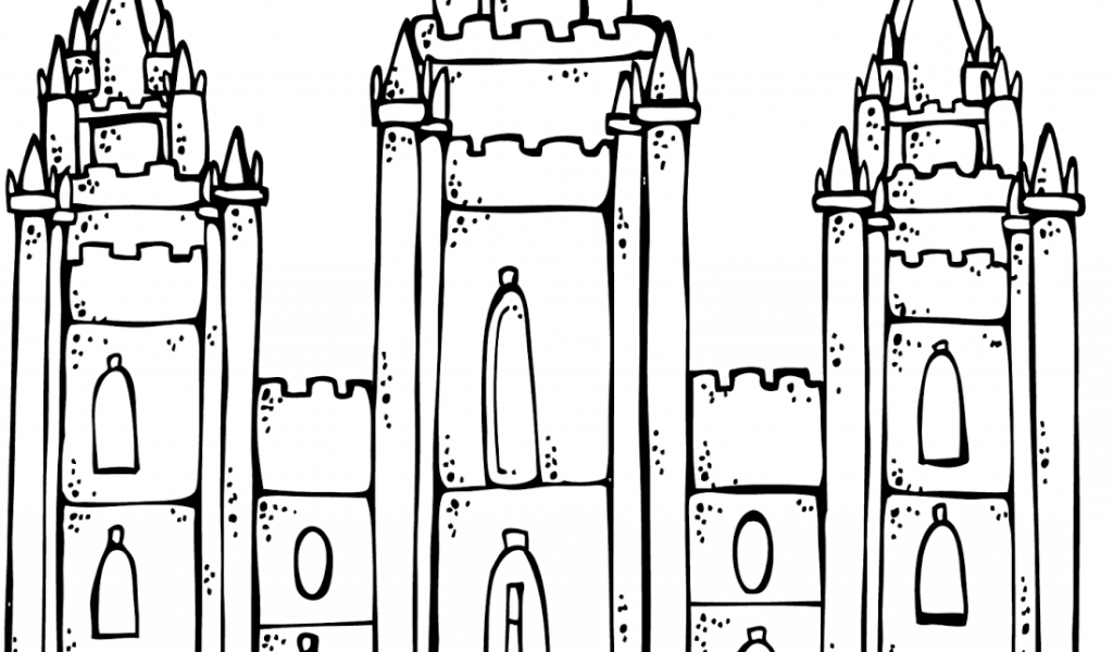 Download By Size - Dibujos Del Templo Sud Para Colorear (1024x600), Png Download