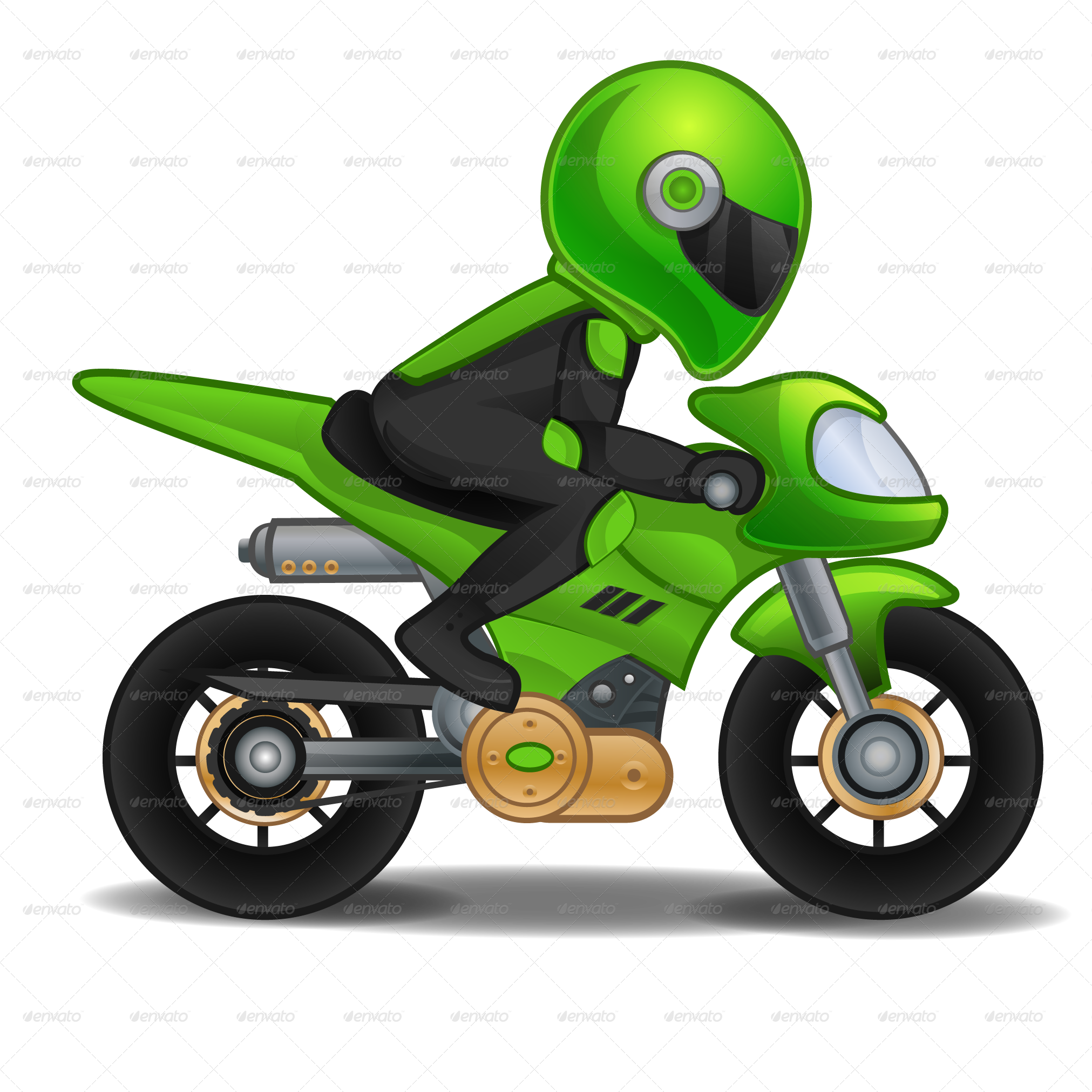 Sports Bike-02 - Motor Bike Cartoon Png (2023x2023), Png Download