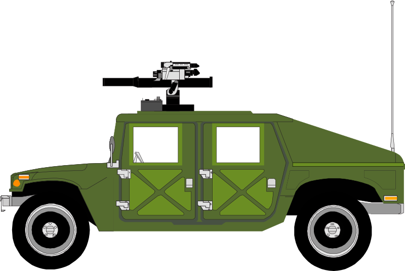 Hummer Clipart Army - Army Humvee Clipart (800x535), Png Download
