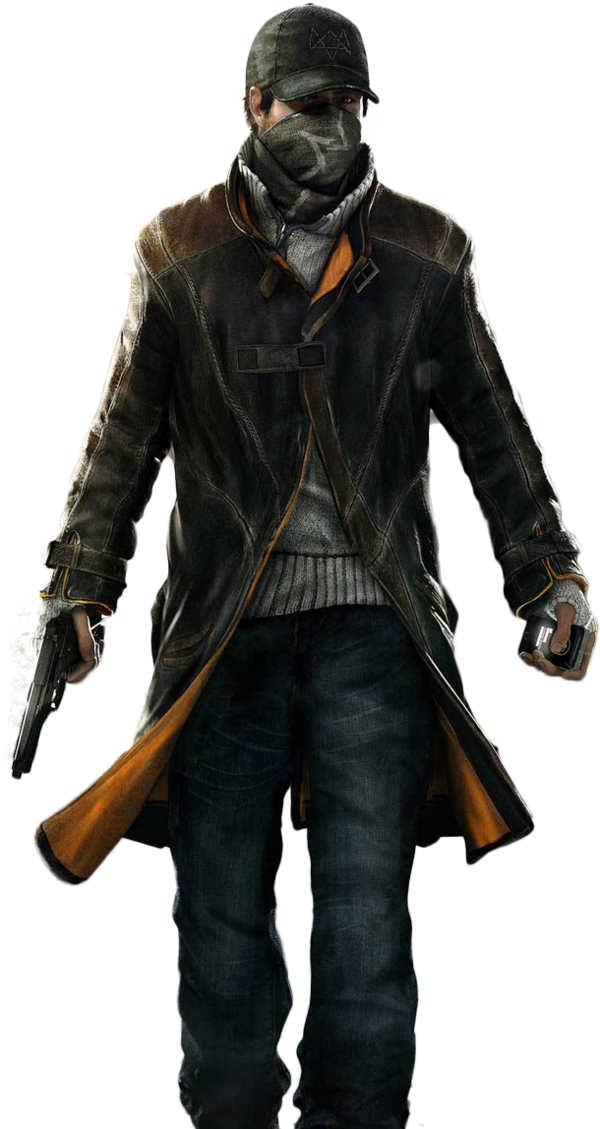 Clipart Watch Dogs - Trench Coat Watch Dogs (600x1129), Png Download