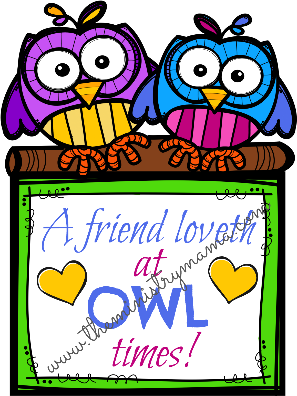 The Owls Have Two Different Sayings, “a Friend Loveth - Happiness Activity (1159x1543), Png Download