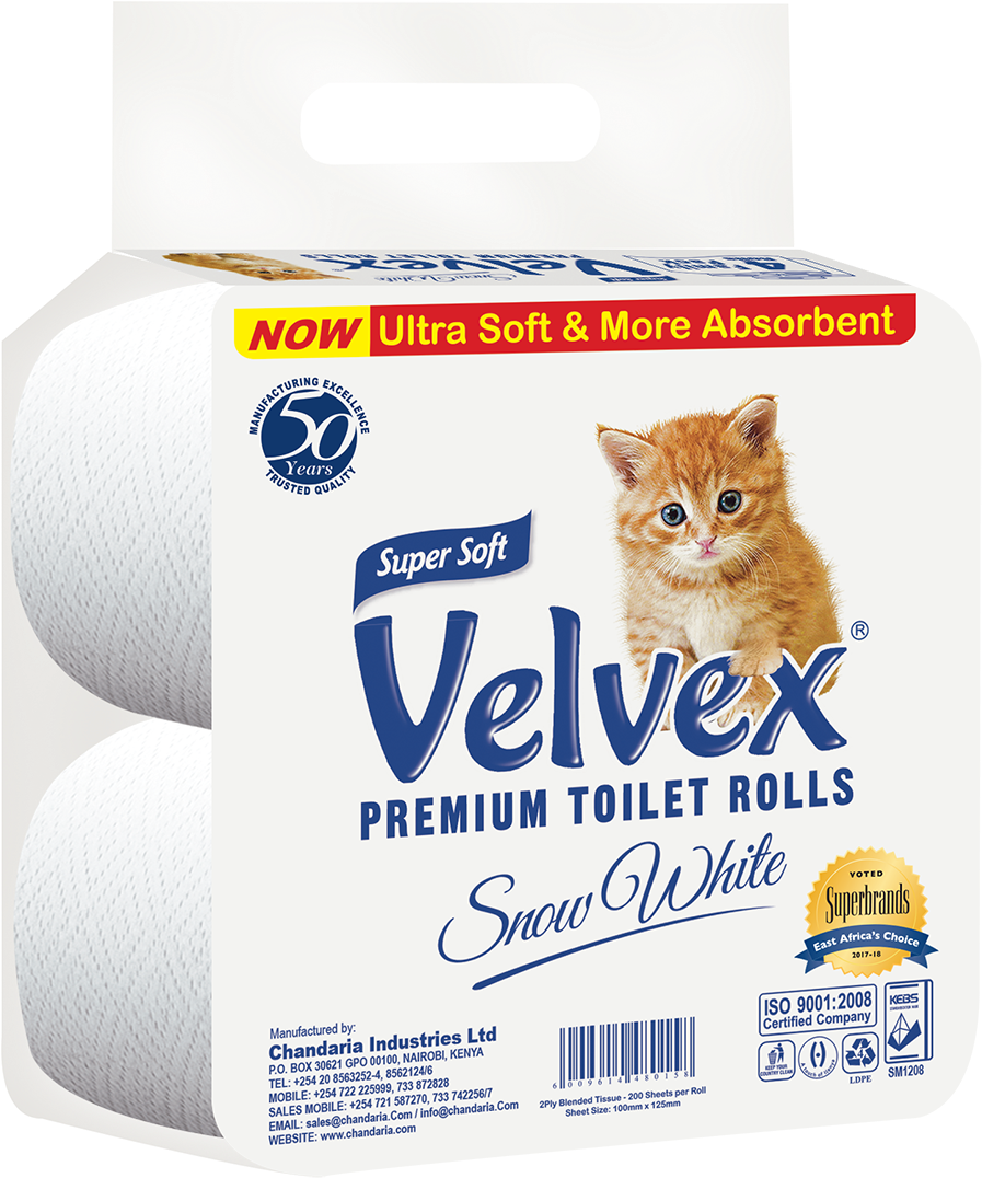Velvex 2ply 4pack - Domestic Short-haired Cat (954x1134), Png Download
