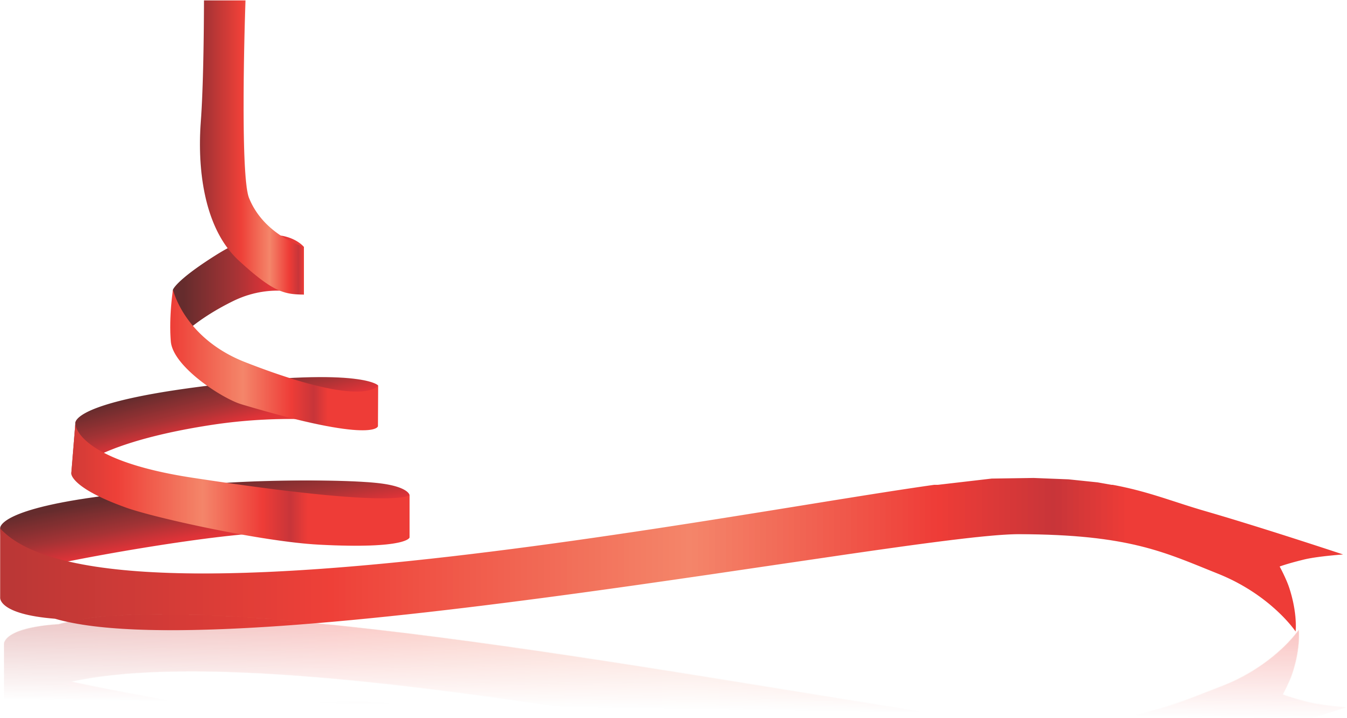 Ribbon-heel - Orange (2770x1478), Png Download