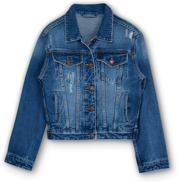Ripped Jeans Jacket - Pocket (622x794), Png Download