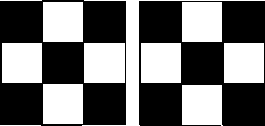 Image Of Two Simple Quilt Blocks - Monochrome (1000x500), Png Download