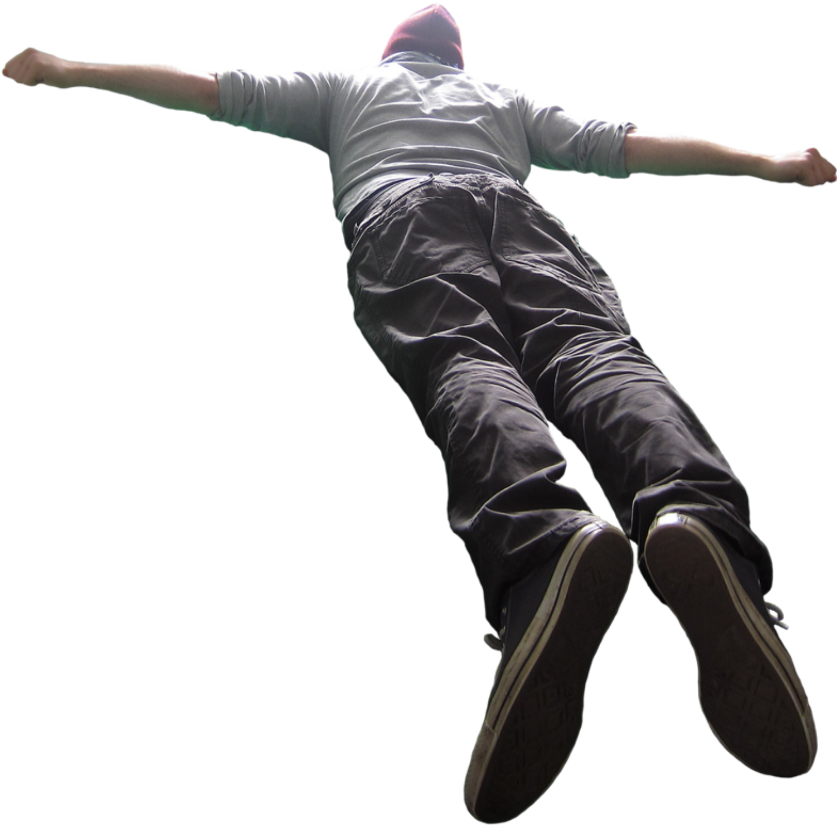 #man #flying #falling #jumping - Bungee Jumping (1024x1024), Png Download