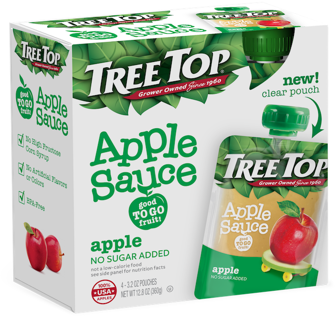 Transparent Pouch Clearly Differentiates Tree Top Apple - Strawberry (864x755), Png Download