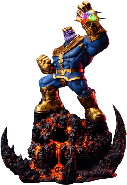 Thanos Triumph Stylised 1/10th Scale Diorama Statue - Thanos (550x790), Png Download