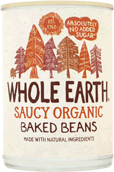 Organic Baked Beans - Whole Earth Saucy Organic Baked Beans (600x600), Png Download